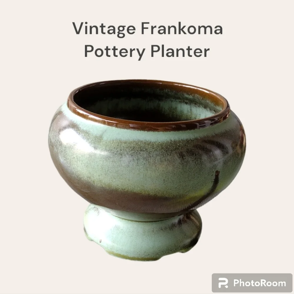 Vintage Frankoma Pottery Prairie Green #225 Planter